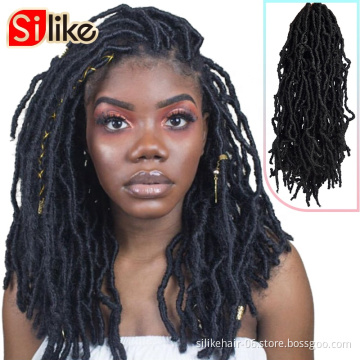 Dreadlocks Hair Extensions Curly Crochet hair18inch 21 Stands/Pack  Nu Locs  Bobbi Boss  Faux Locs Synthetic Crochet Braid hair